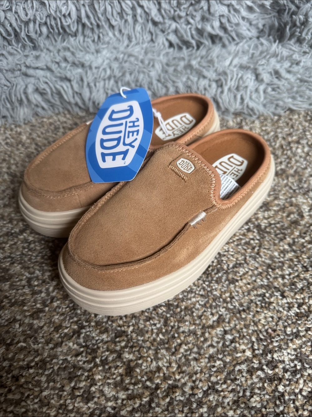 Hey Dude Tan Suede Slip-On Casual Loafers
